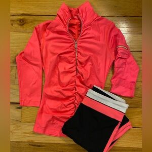 2 Pc Bundle BEBE Set Great Colors deep coral pink orange.